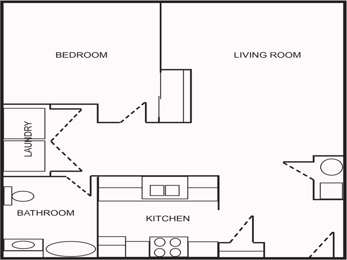 Hendricks Pointe Apartments One Bedroom Floor Plan