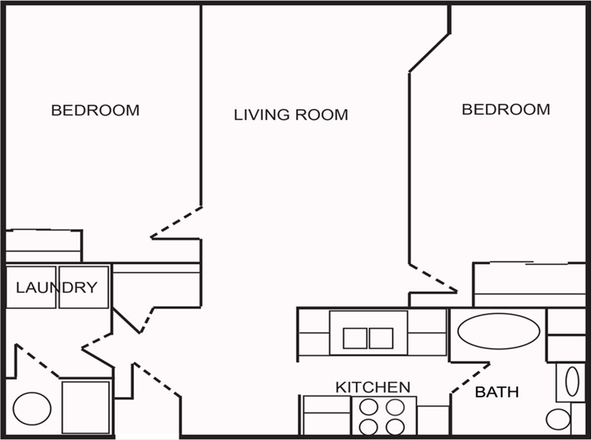 Hendricks Pointe Apartments Two Bedroom Floor Plan
