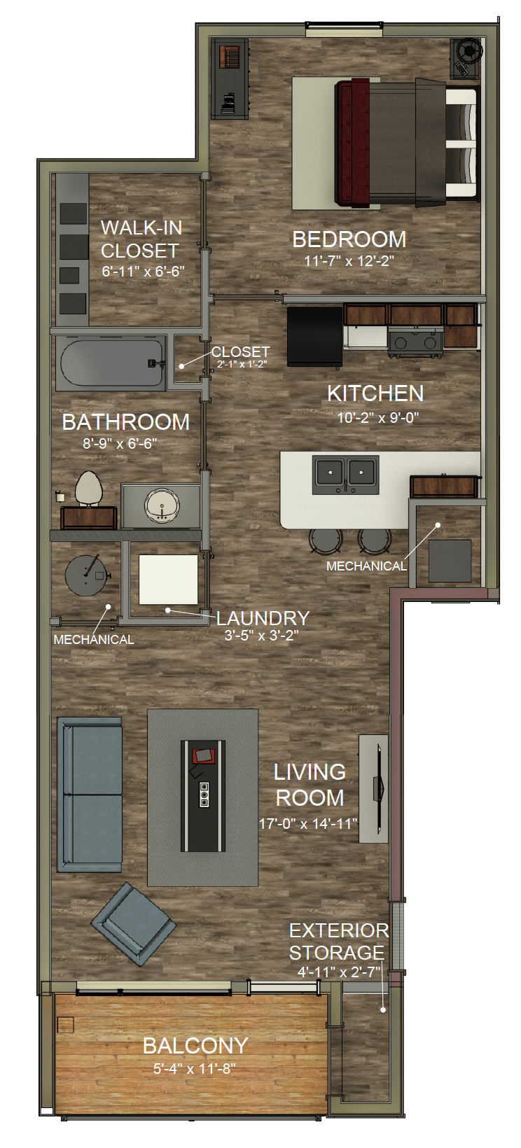 MountainView - 1 BED